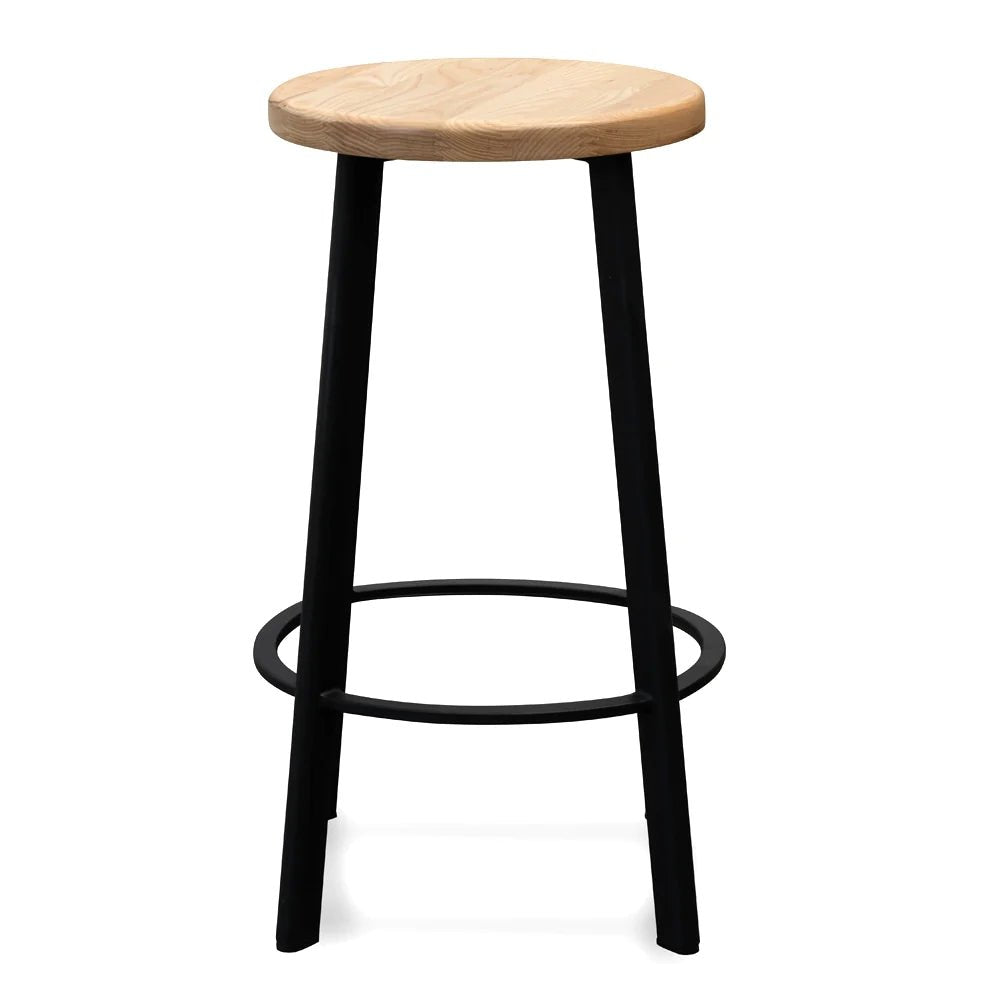 Wooden bar stools with black metal legs hotsell