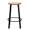 Vantage | Industrial Metal Wooden Bar Stools | Set Of 2