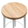 Vantage | Industrial Metal Wooden Bar Stools | Set Of 2