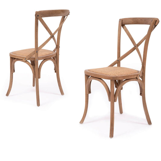 Virginia | Coastal, French Provincial Dining Chairs | Set Of 2 | Natural