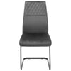 Walker | Modern Metal Grey & Black Velvet Dining Chairs | Set Of 2