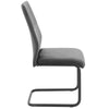 Walker | Modern Metal Grey & Black Velvet Dining Chairs | Set Of 2