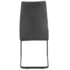 Walker | Modern Metal Grey & Black Velvet Dining Chairs | Set Of 2