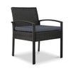 Whitehaven | Black Outdoor Rattan Dining Chair With Arms