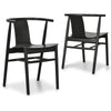 Archer | Black, Scandinavian Chairs, Wooden Dining Chairs With Arms | Set Of 2