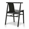 Archer | Natural Wood, Black, White Plastic, Scandinavian, Mid-Century, Wooden Dining Chair: Set of 2-Only Dining Chairs