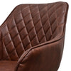 Astoria | Black, Cinnamon Brown, PU Leather, Danish-Inspired, Modern, Metal Dining Chair: Set of 2-Only Dining Chairs