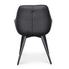Astoria | Black, Cinnamon Brown, PU Leather, Danish-Inspired, Modern, Metal Dining Chair: Set of 2-Only Dining Chairs