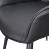 Astoria | Black, Cinnamon Brown, PU Leather, Danish-Inspired, Modern, Metal Dining Chair: Set of 2-Only Dining Chairs