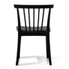 Barrington | Black, PU Leather, Upholstered, Mid–Century Wooden Dining Chair: Set of 2-Only Dining Chairs