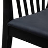 Barrington | Black, PU Leather, Upholstered, Mid–Century Wooden Dining Chair: Set of 2-Only Dining Chairs