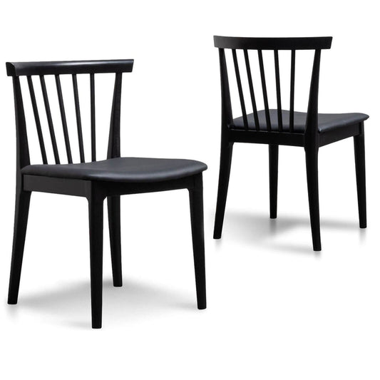 Barrington | Black Wooden Dining Chairs | Set Of 2 | Black