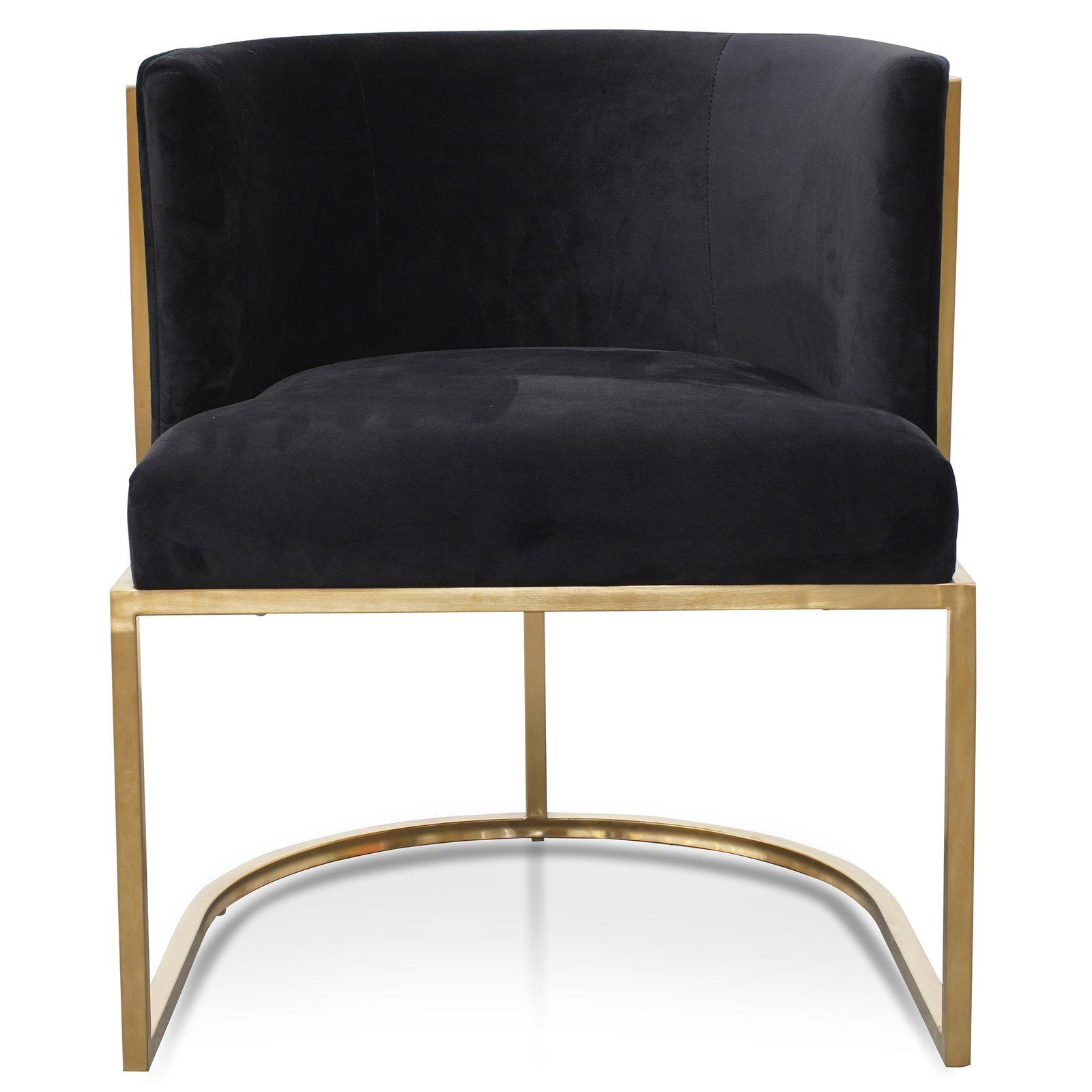 Beverly | Black, Hollywood Style Velvet Dining Chair | Black