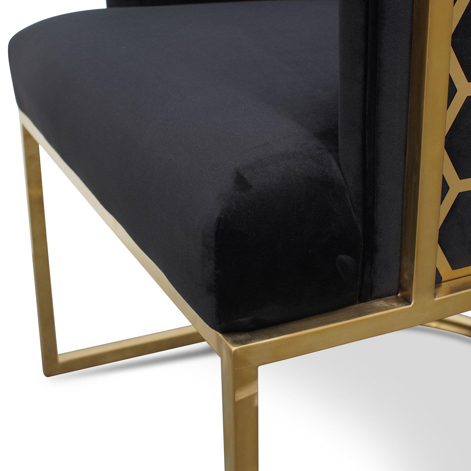 Beverly | Black, Hollywood Style Velvet Dining Chair | Black