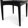 Bowman | Black, Wooden, PU Leather, Mid – Century Dining Chair: Set of 2-Only Dining Chairs