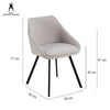 Carlton | Beige Upholstered Modern Dining Chair