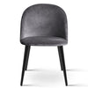 Cayenne | Light Grey, Dark Grey, Velvet, Mid-Century, Wooden Dining Chair: Set of 2-Only Dining Chairs