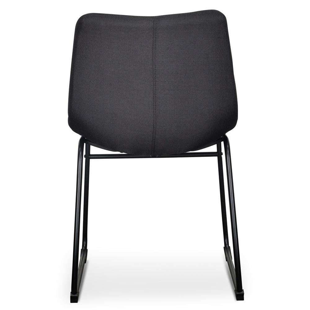 Chatfield | Black Upholstered Fabric Modern Dining Chairs | Set Of 2 | Black