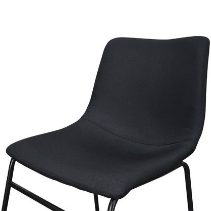 Chatfield | Black Upholstered Fabric Modern Dining Chairs | Set Of 2 | Black