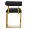 Englewood | Pink, Black, Velvet, Fabric, Upholstered, Modern, Gold, Steel, Hollywood Style Dining Chair-Only Dining Chairs