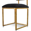 Englewood | Pink, Black, Velvet, Fabric, Upholstered, Modern, Gold, Steel, Hollywood Style Dining Chair-Only Dining Chairs