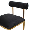 Englewood | Pink, Black, Velvet, Fabric, Upholstered, Modern, Gold, Steel, Hollywood Style Dining Chair-Only Dining Chairs