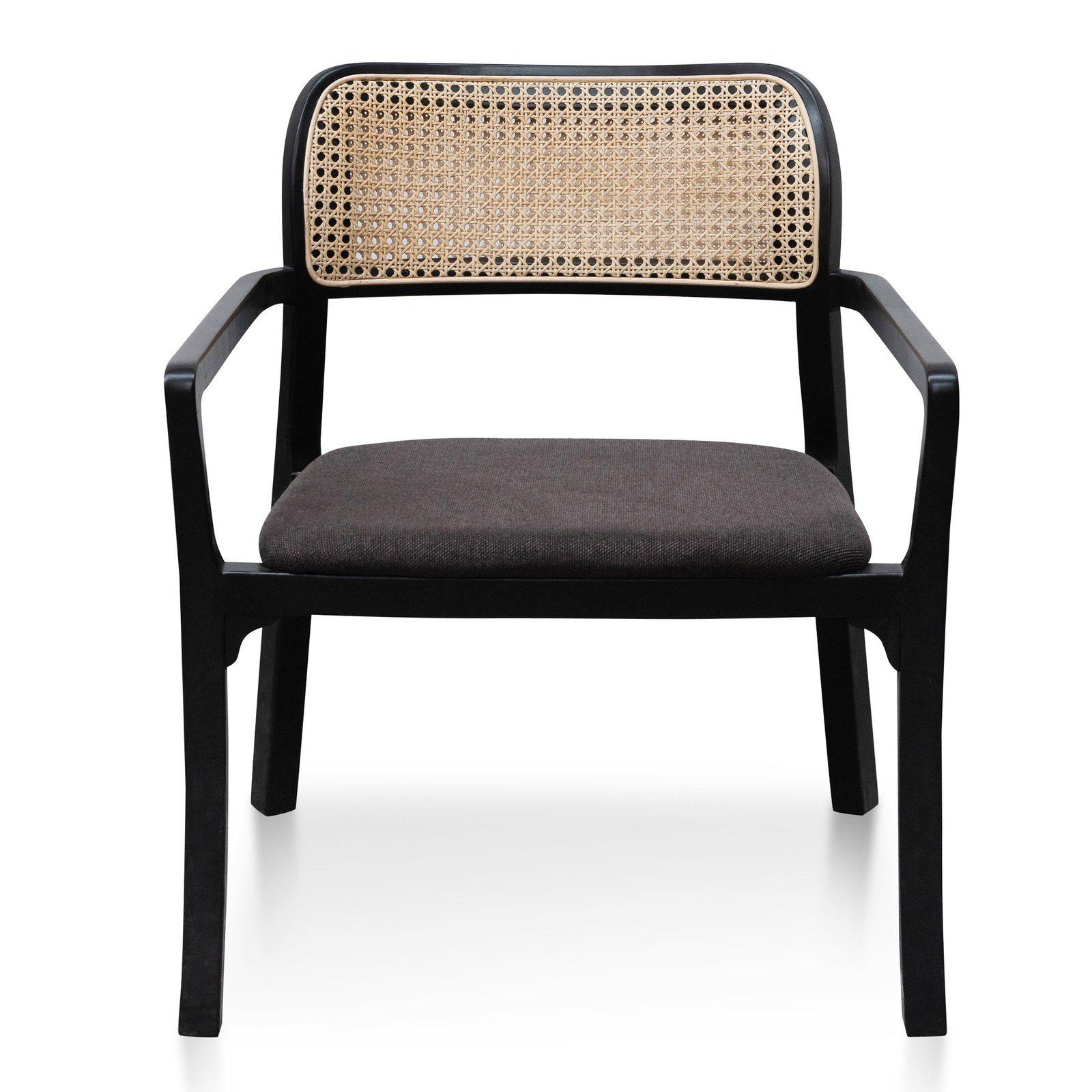 Garner | Grey Upholstered Rattan Wooden Dining Chair | Anchor Grey