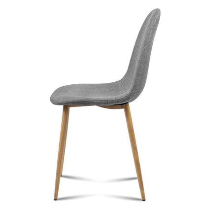Hansen | Light Grey Mid Century Dining Chairs | Set Of 4 | Light Grey