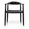 Kensington | Black, Wooden, Woven Rope, Mid Century Dining Chair-Only Dining Chairs