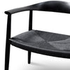 Kensington | Black, Wooden, Woven Rope, Mid Century Dining Chair-Only Dining Chairs