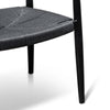 Kensington | Black, Wooden, Woven Rope, Mid Century Dining Chair-Only Dining Chairs