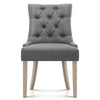 La Pyrenee | Grey, Natural, Dark Legs, French Provincial, Wooden Dining Chair: Set of 2-Only Dining Chairs