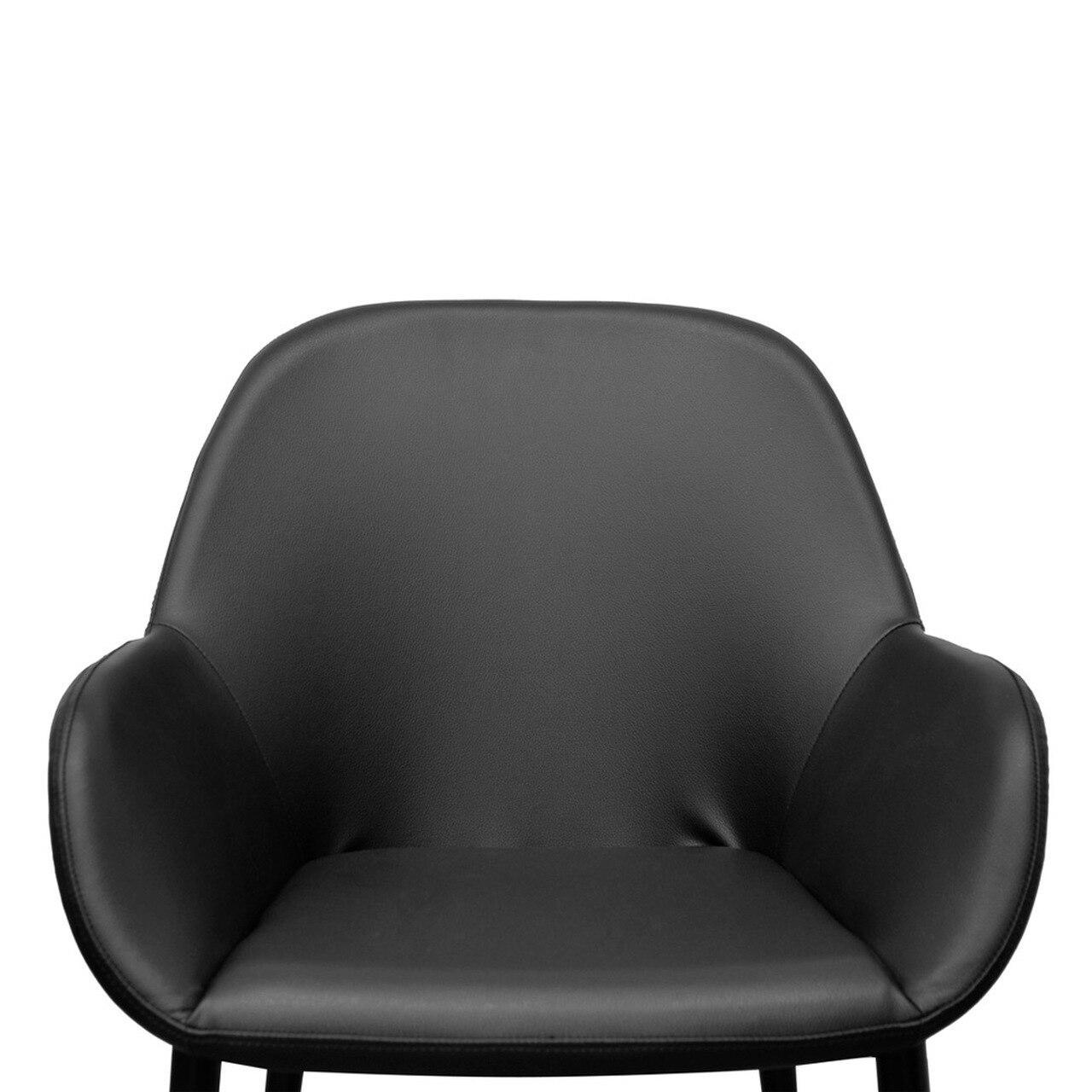 Lamont | Modern Black Leather Dining Chairs | Set Of 2 | Black