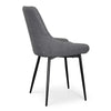 Langholm | Dark Grey, Brown Grey, Fabric, Upholstered, Modern, Metal Dining Chair: Set of 2-Only Dining Chairs