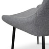 Langholm | Grey Fabric Modern Dining Chairs | Set Of 2 | Dark Grey