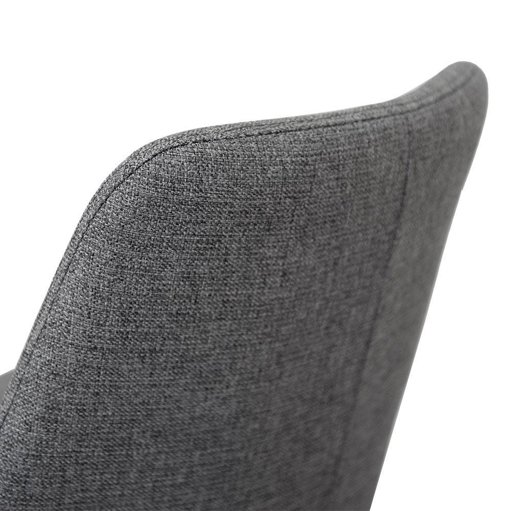 Langholm | Grey Fabric Modern Dining Chairs | Set Of 2 | Dark Grey