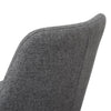 Langholm | Dark Grey, Brown Grey, Fabric, Upholstered, Modern, Metal Dining Chair: Set of 2-Only Dining Chairs