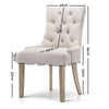 La Pyrenee | Fabric French Provincial Wooden Dining Chairs | Set Of 2