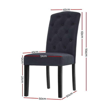 dark grey fabric dining chairs | Dark Grey