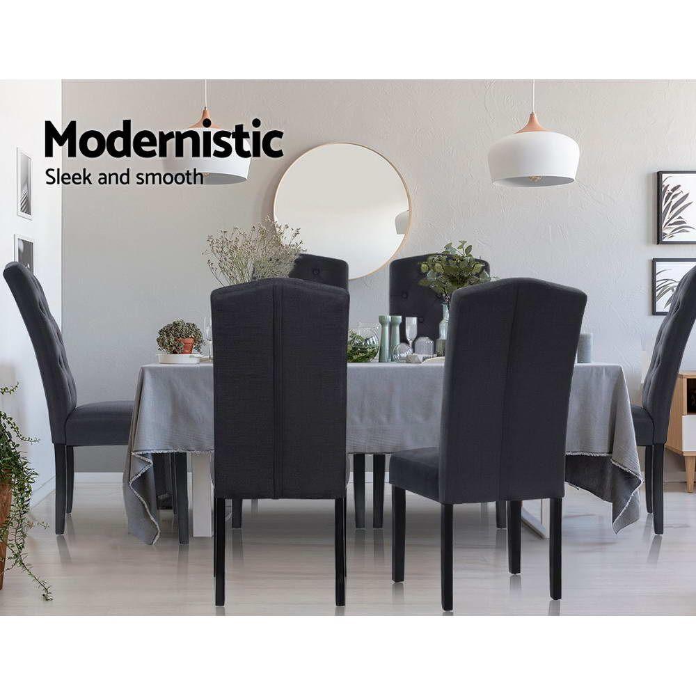 dark grey fabric dining chairs | Dark Grey