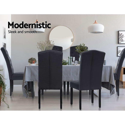 dark grey fabric dining chairs | Dark Grey