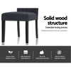 Levallois | High Back, Padded, Fabric, French Provincial, Dark Grey, Wooden Dining Chairs: Set of 2-Only Dining Chairs