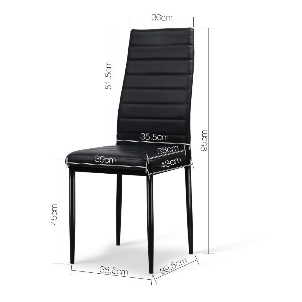 Manhattan | Black PVC Dining Chairs | Set Of 4 | Black