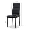 Manhattan | Black, White, PVC Leather, Contemporary, Metal Dining Chairs: Set of 4-Only Dining Chairs