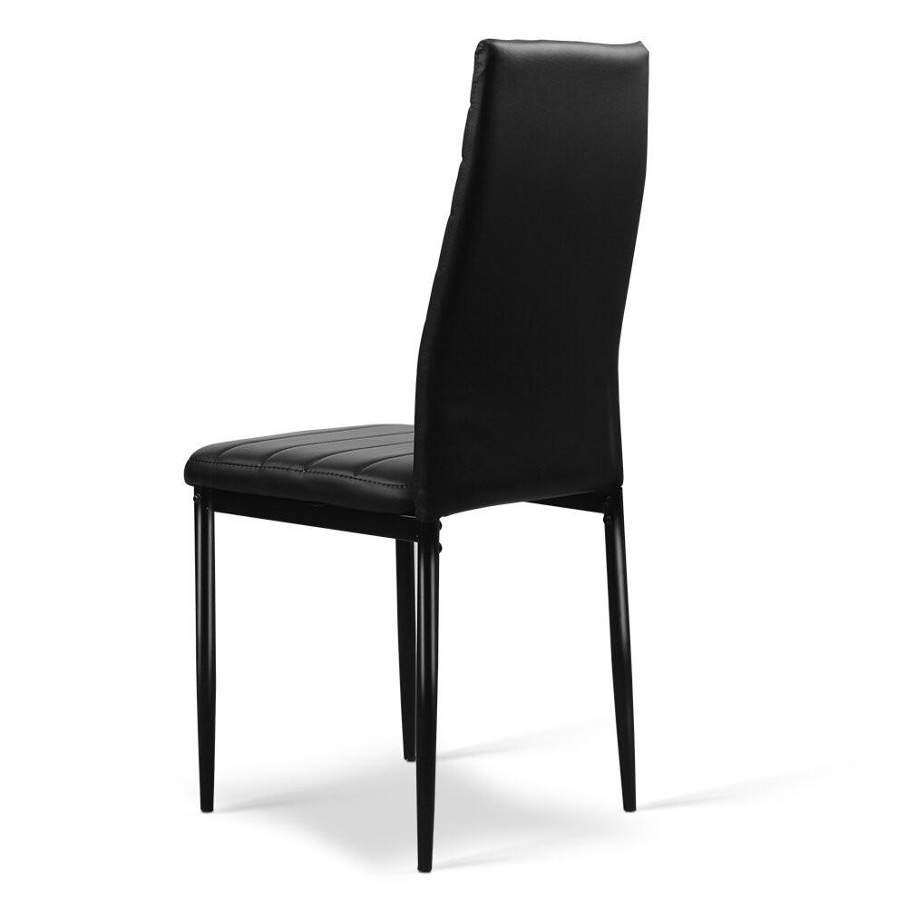 Manhattan | Black PVC Dining Chairs | Set Of 4 | Black