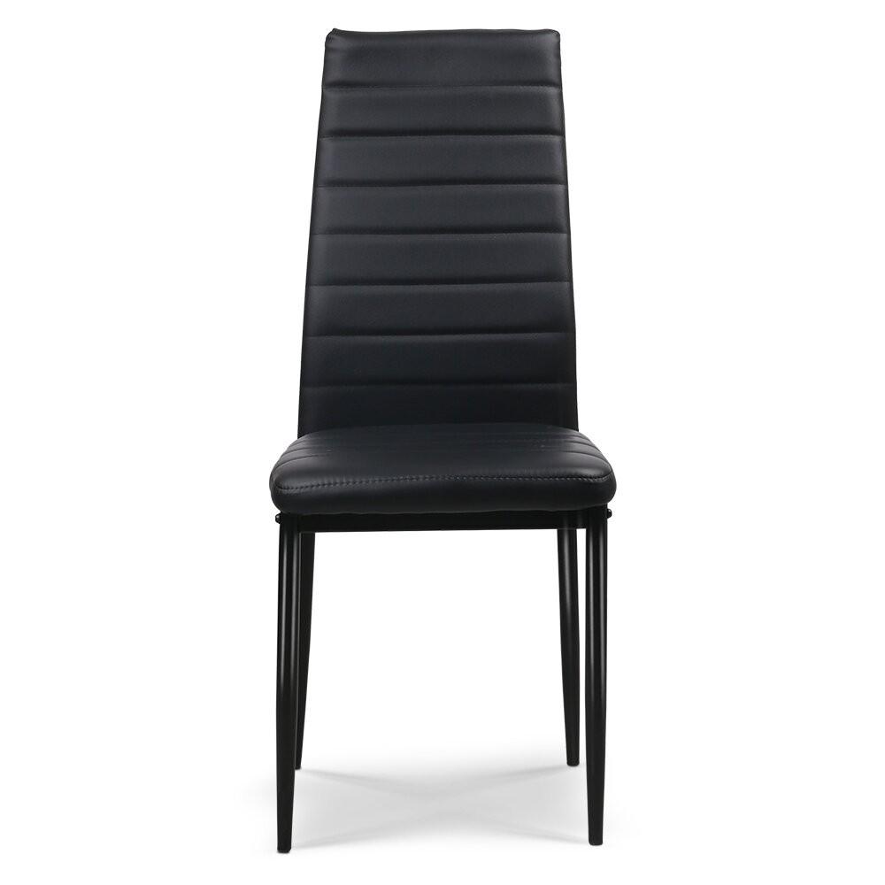 Manhattan | Black PVC Dining Chairs | Set Of 4 | Black