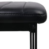 Manhattan | Black, White, PVC Leather, Contemporary, Metal Dining Chairs: Set of 4-Only Dining Chairs