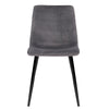 Marion | Grey, Velvet, Fabric, Mid-Century, Metal Dining Chairs: Set of 4-Only Dining Chairs