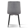 Marion | Grey, Velvet, Fabric, Mid-Century, Metal Dining Chairs: Set of 4-Only Dining Chairs