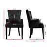 Marseille | French Provincial, Black, Fabric, Wooden Dining Chair-Only Dining Chairs